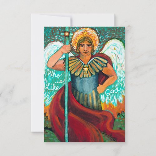 Customizable St Michael Archangel Prayer Card