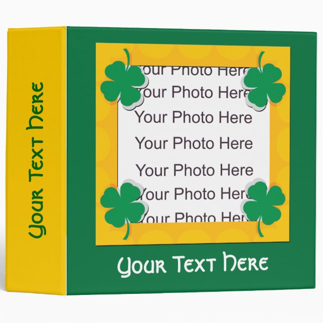 Customizable St. Patricks Day Album Binder (Front/Spine)