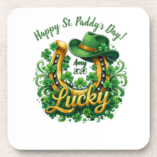 Customizable St. Patrick's Day Beverage Coaster