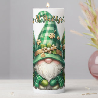 Customizable St. Patrick's Day Pillar Candle