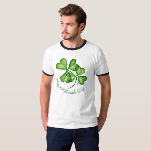 Customizable St Patrick's Day Shamrock Art Vintage T-Shirt