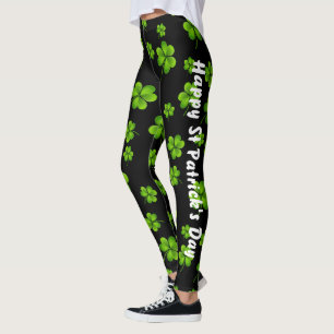 Customizable St. Patrick's Day Shamrock Leggings