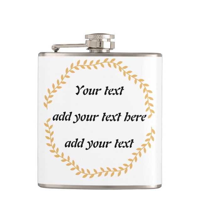 Customizable Stainless Steel Hip Flask with Elegan (Front)