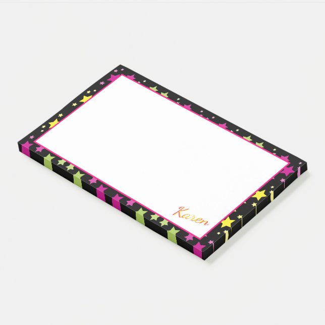 Customizable Star Post It Note For Karen or You (Angled)