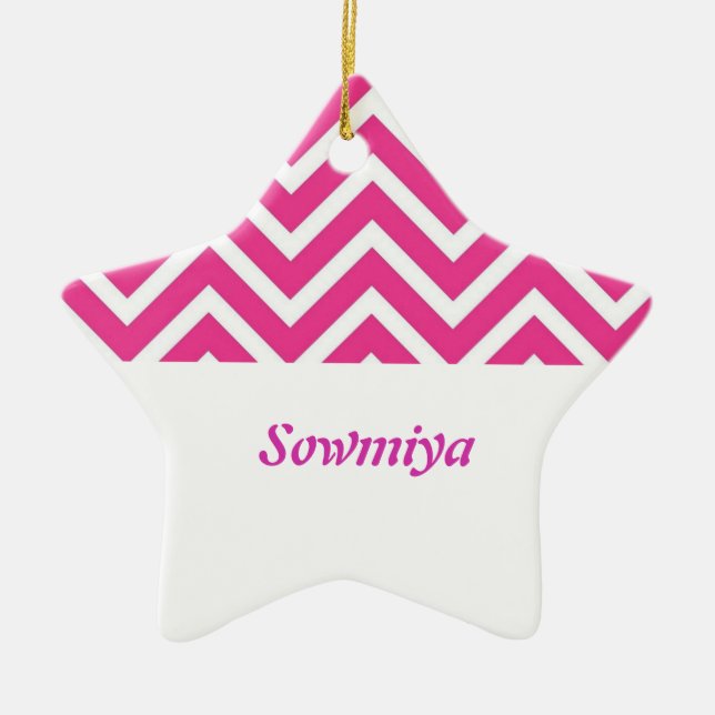 Customizable star shaped ceramic pendant ceramic ornament (Front)