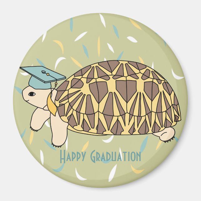 Customizable Star Tortoise Graduation Magnet 2 (Front)