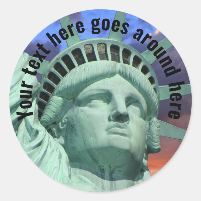 CUSTOMIZABLE Statue of Liberty, New York Sticker (Front)
