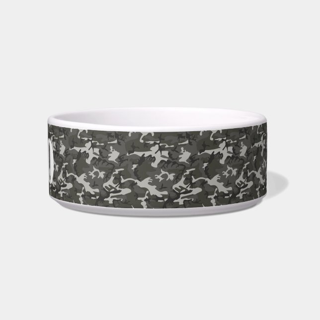 Customizable Stencil Name on Camouflage Pattern Bowl (Right)