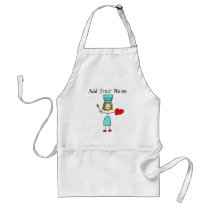 Customizable Stick Figure Chef Apron Customizable Stick Figure Chef Apron