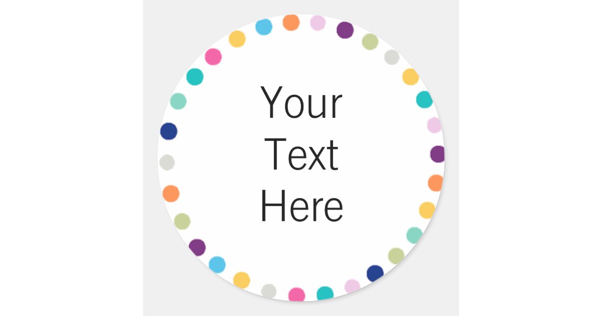 Customizable Sticker Modern Dots | Zazzle