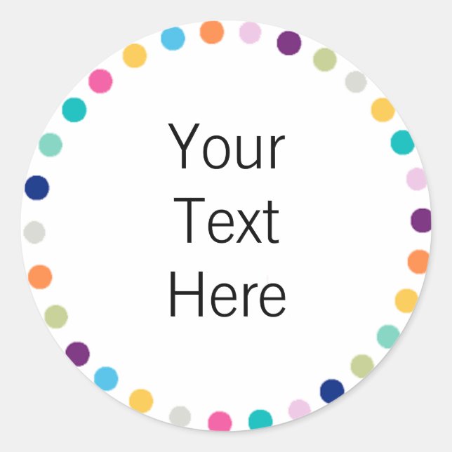 Customizable Sticker Modern Dots (Front)