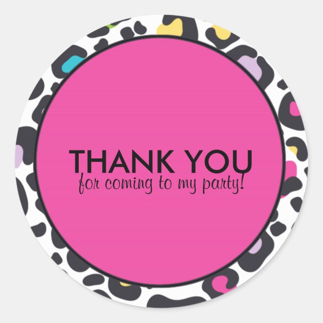 Customizable Sticker | Neon Leopard Print (Front)