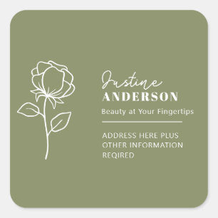 Customizable stickers –Flowers or skincare