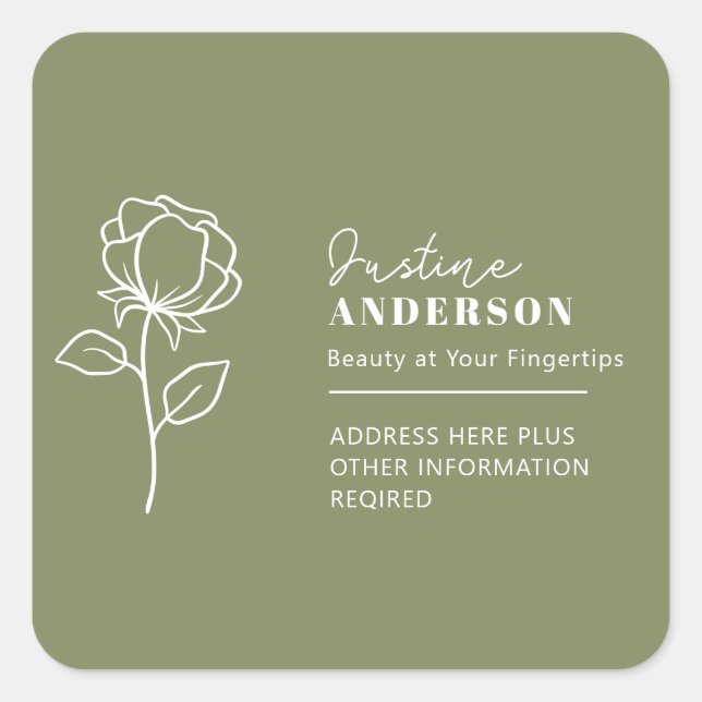 Customizable stickers  –Flowers or skincare (Front)