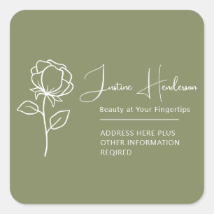 Customizable stickers –Flowers or skincare