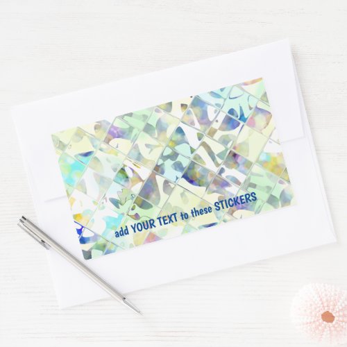 Customizable Stickers with Colorful Tile Art