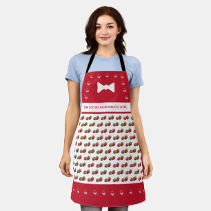 Customizable Strawberry Patterned Apron