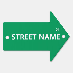 Customizable Street Sign Arrow