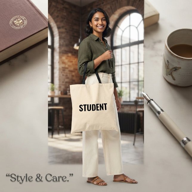 Customizable STUDENT Text Statement Budget Tote Bag (Customizable STUDENT Text Statement Budget Tote Bag)