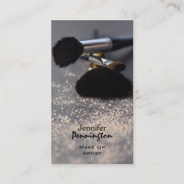 Customizable stylish make up artist business card (Front)