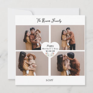 Customizable Stylish Mother’s Day Photo Greeting Holiday Card