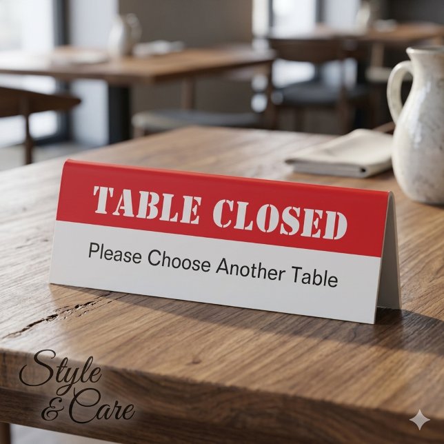 Customizable Stylish Table Closed Sign Tent (Customizable Stylish Table Closed Sign Tent)