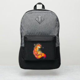 Customizable Stylized Red Fox Cool Modern Sleek Port Authority&#174; Backpack
