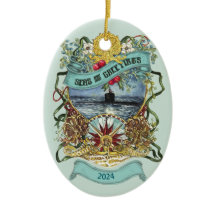 Customizable Submarine Christmas Ornament