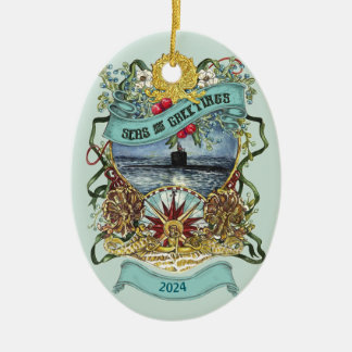 Customizable Submarine Christmas Ornament