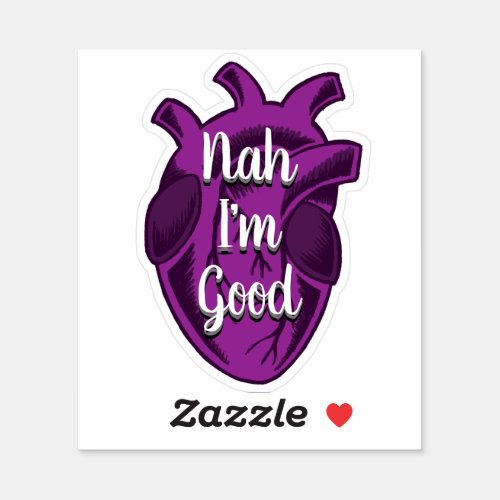 Customizable Subtle Asexual Realistic Heart Sticker