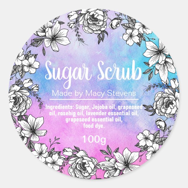 Customizable Sugar Scrub Label (Front)