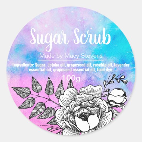 Customizable Sugar Scrub Label