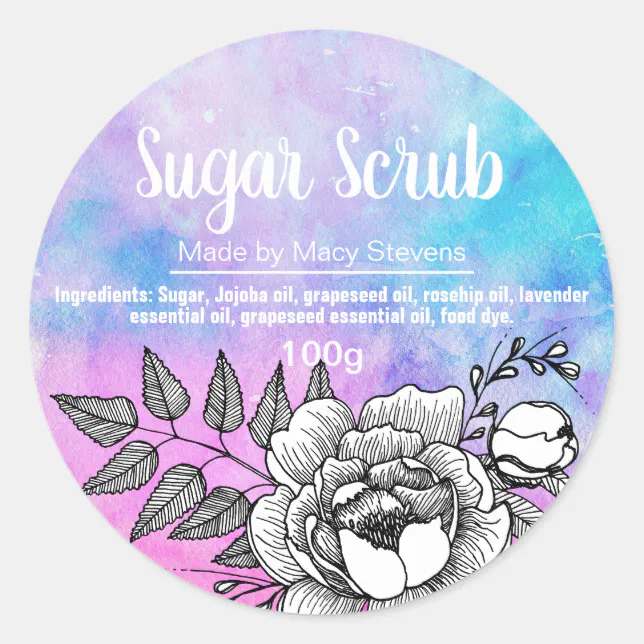 Customizable Sugar Scrub Label | Zazzle