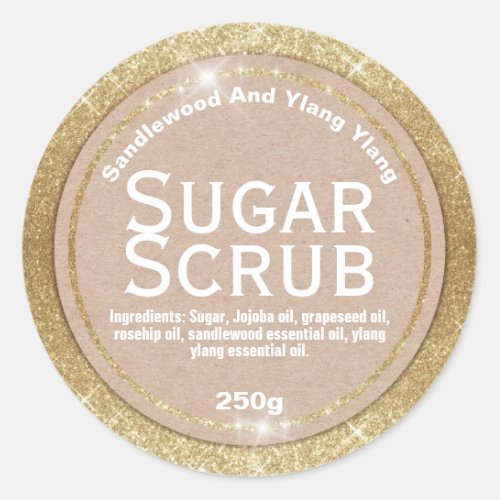 Customizable Sugar Scrub Label