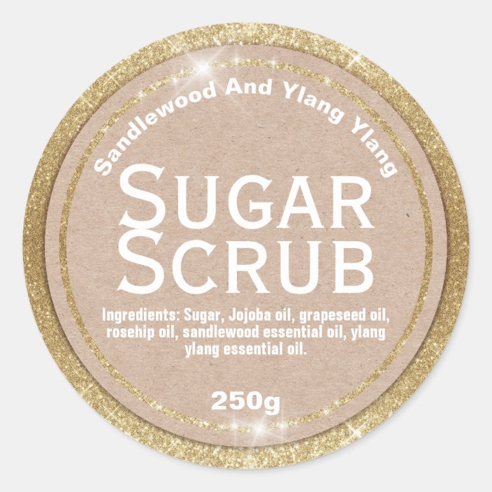 Customizable Sugar Scrub Label Zazzle