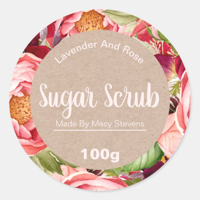 Customizable Sugar Scrub Label (Front)