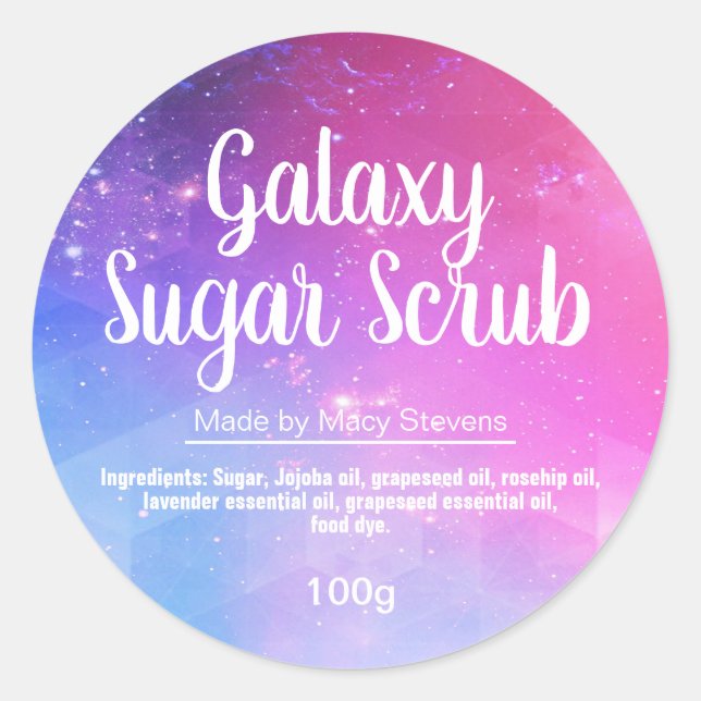 Customizable Sugar Scrub Label (Front)