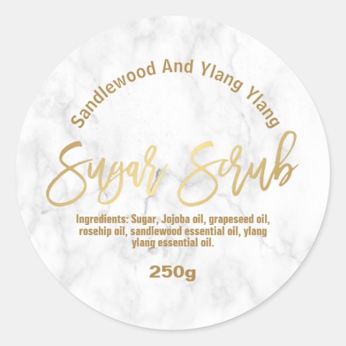 Customizable Sugar Scrub Label