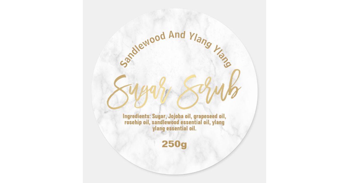 Customizable Sugar Scrub Label Zazzle
