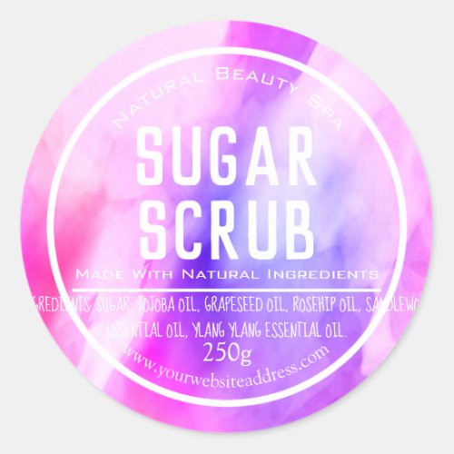 Customizable Sugar Scrub Label