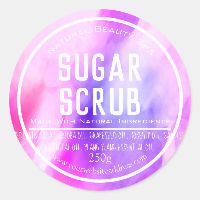 Customizable Sugar Scrub Label