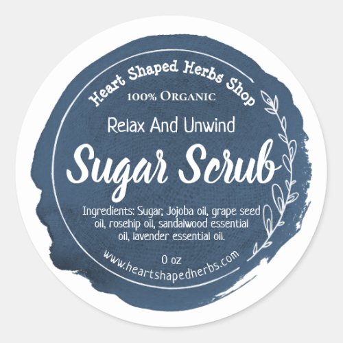 Customizable Sugar Scrub Label Handmade Business