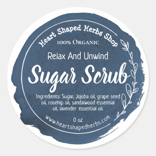 Customizable Sugar Scrub Label Handmade Business