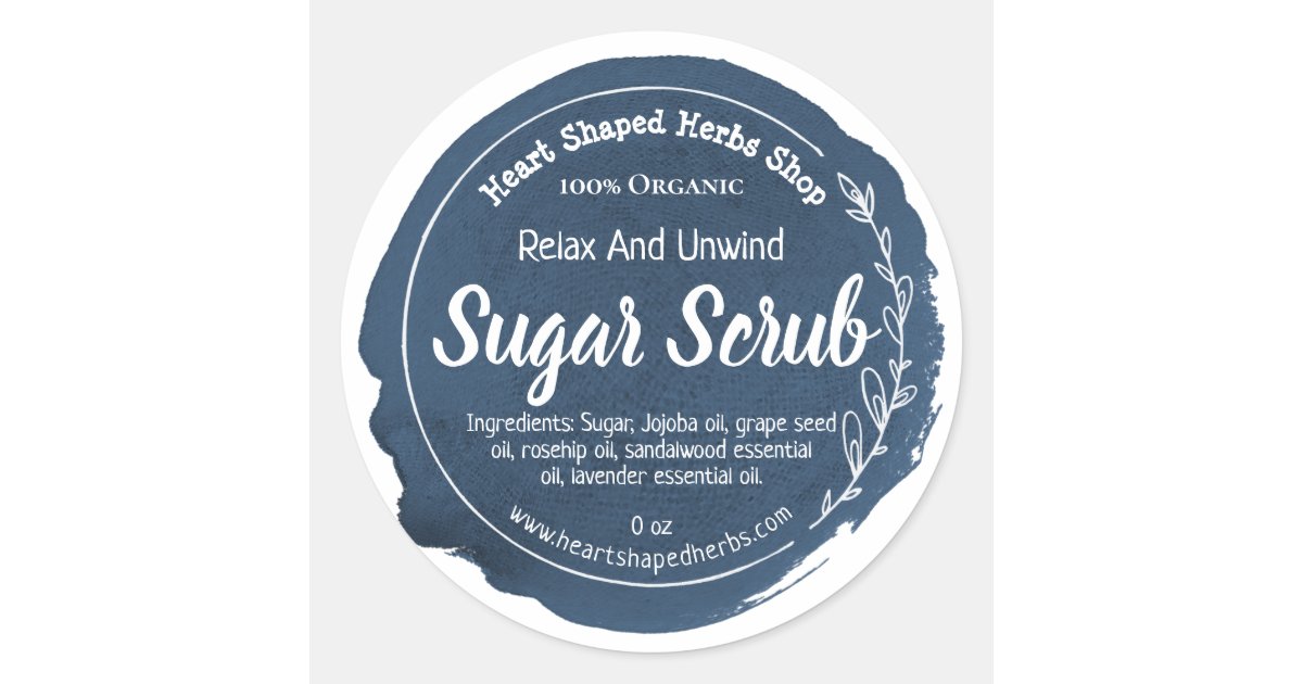 Customizable Sugar Scrub Label Handmade Business Zazzle