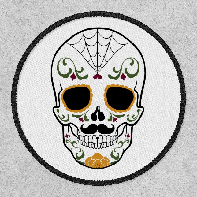 Customizable Sugar Skull Patch (Front)