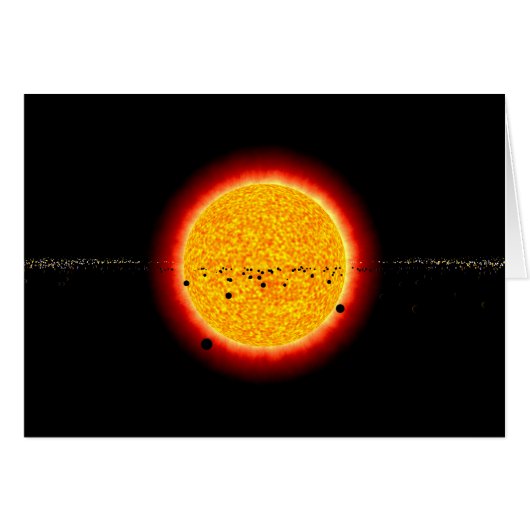 Customizable Sun with planets Cards (Front Horizontal)