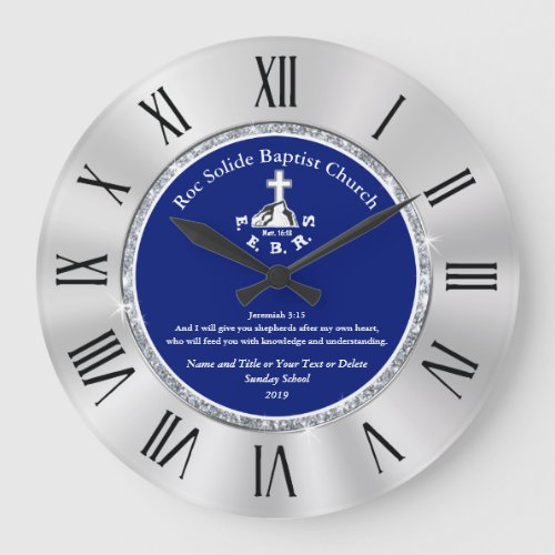 Customizable Sunday School Teacher Gift Ideas Large Clock