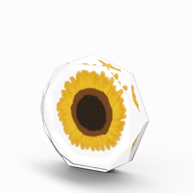 Customizable Sunflower Acrylic Award (Right)