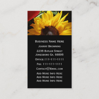 Customizable Sunflower Business Card
