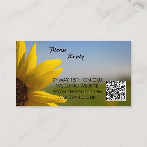 Customizable Sunflower Enclosure Card